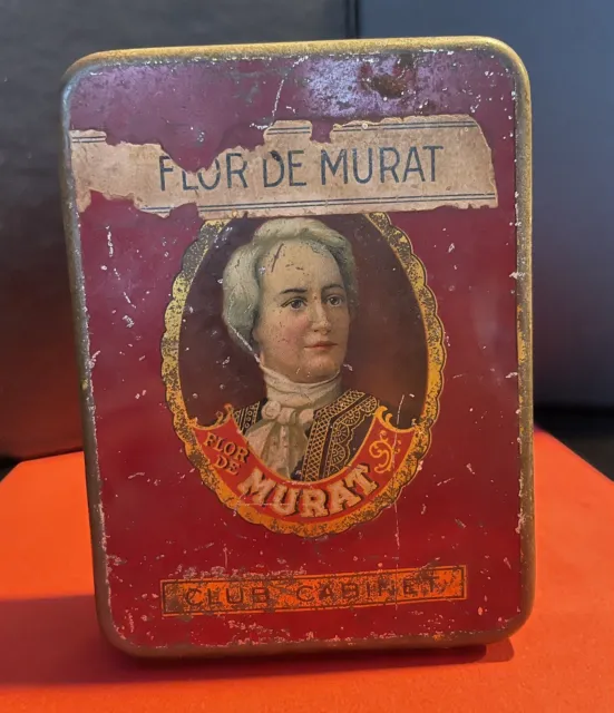 Vintage Flor De Murat Club Cabinet EMPTY Tobacco Tin