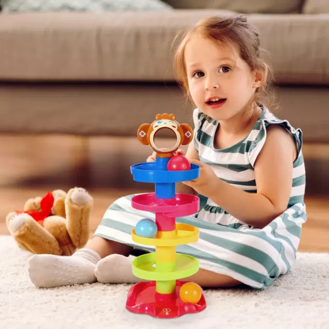 SOKA Drop and Go Ball Ramp 5 Layer Swirling Tower Baby Early Educational Toy 3