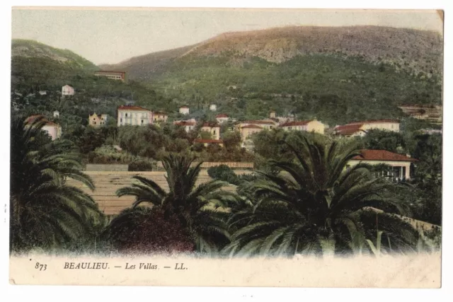 CPA Carte Postale Ancienne couleur BEAULIEU-SUR-MER (06) Les Villas non Circulée