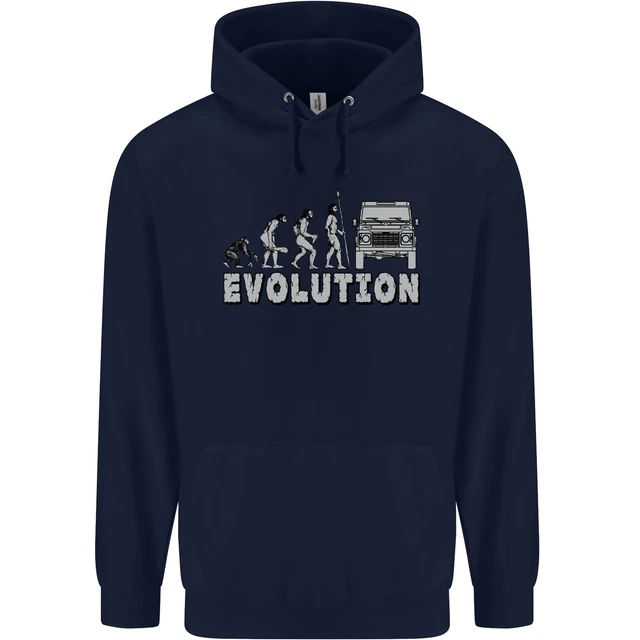 Felpa con cappuccio 4X4 Evolution Off Roading divertente da uomo 80% cotone 2