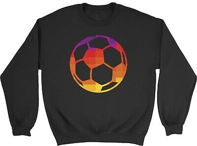Sports Icon Football With Grid Colour Mens Womens Sweatshirt Jumper Gift