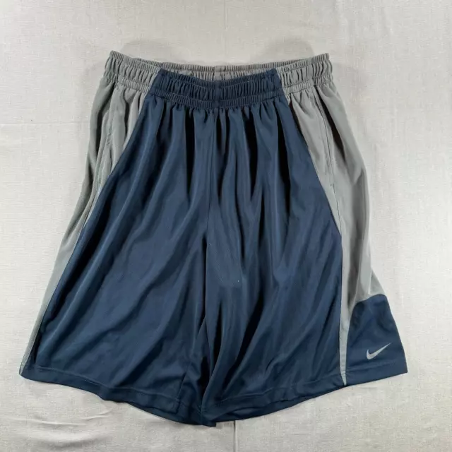 Vintage Nike Athletic Shorts Mens 2XL Navy Blue Drawstring Y2K Gym Basketball