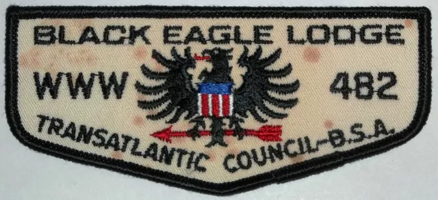 Oa  Black Eagle Lodge 482 Bsa Transatlantic Council Germany Eagle Flap Rare!!