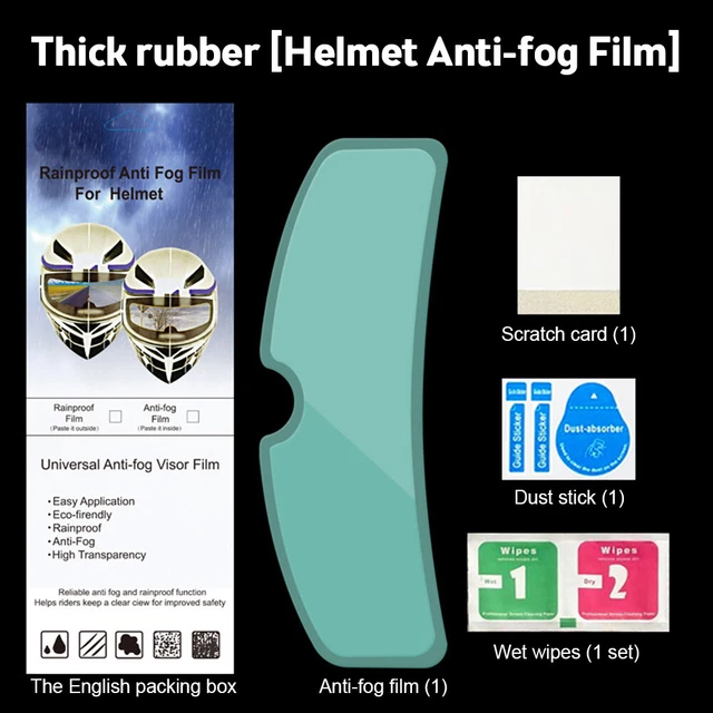 5X Motorcycle Rainproof Anti-fog/Anti-rain Patch Visor Len Universal Helmet Film