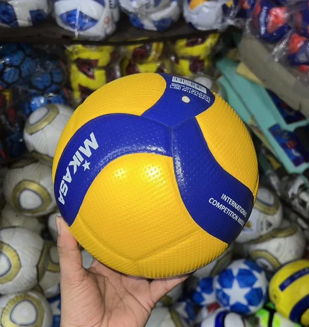 Ballon De Volley-ball Mikasa V200W – Officiel FIVB – Bleu/Jaune – Taille 5 – Neuf