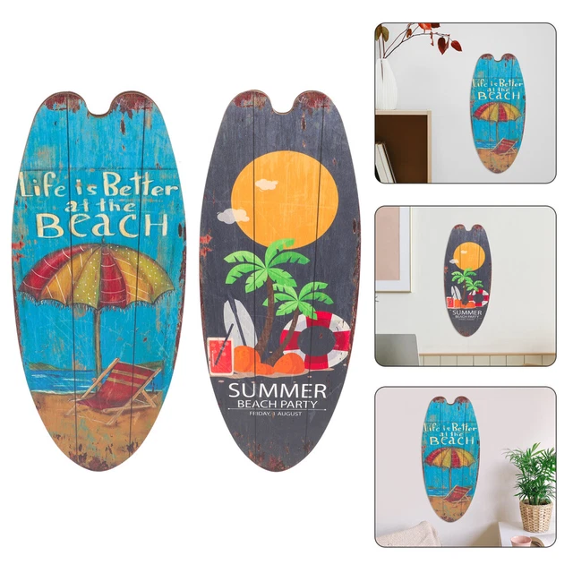 20 Décorations Bois Planche De Surf à Peindre - Ornements Suspendus Thème Plage - DIY Surf - 8