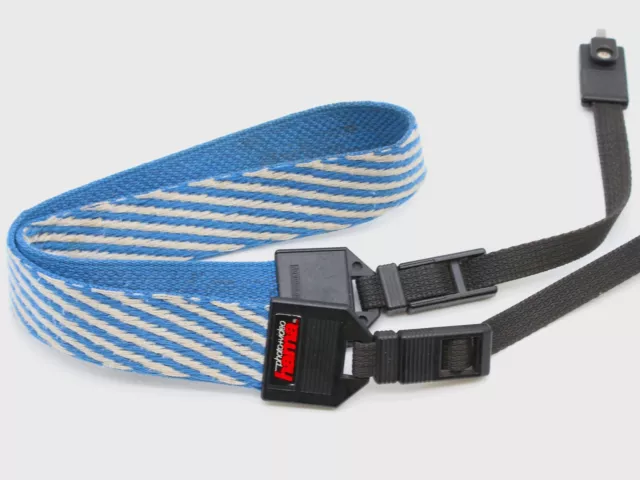 Hama Cintura Fotocamera Tracolla Cinghia di Trasporto Stretto IN Blu Bianco