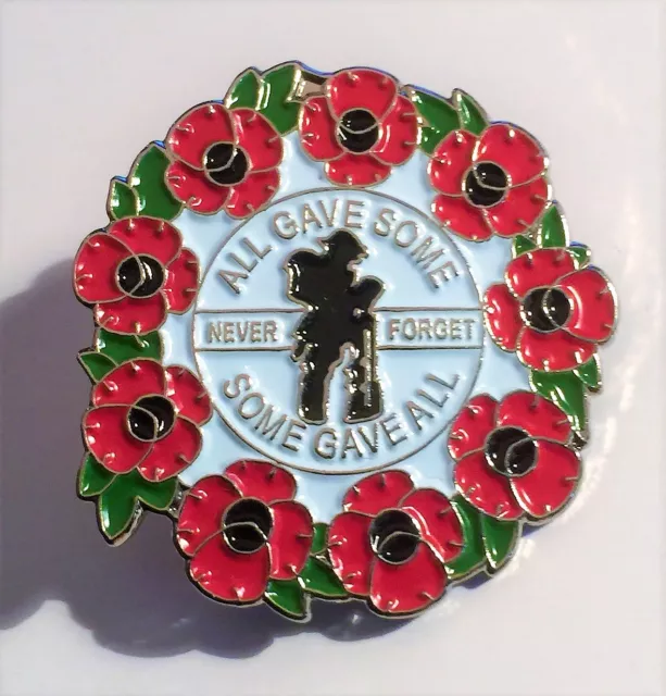 Red Poppy, Never Forget, Brooch, 11 - 11, ANZAC, Badge, Hat Pin, Lapel Pin. #4