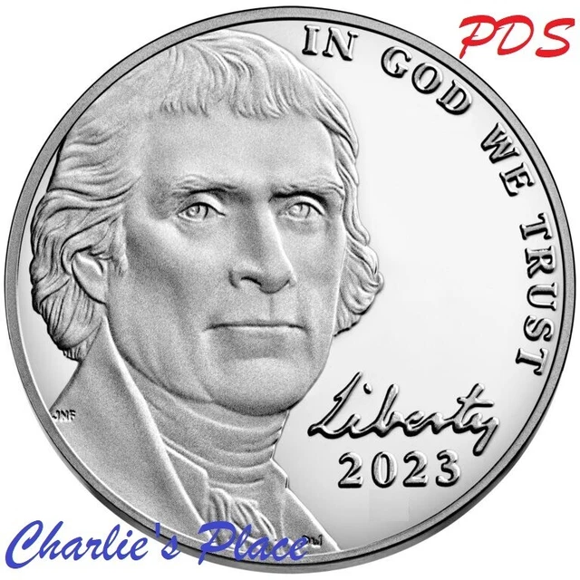 2023-PDS Jefferson Nickel 3-Coin Cent