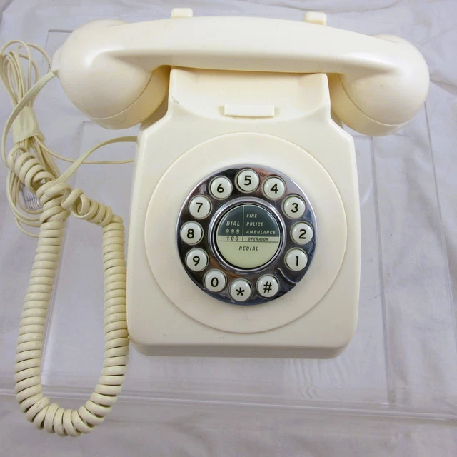 VINTAGE REKA 87292 telephone handset cream push button £18.00 - PicClick UK