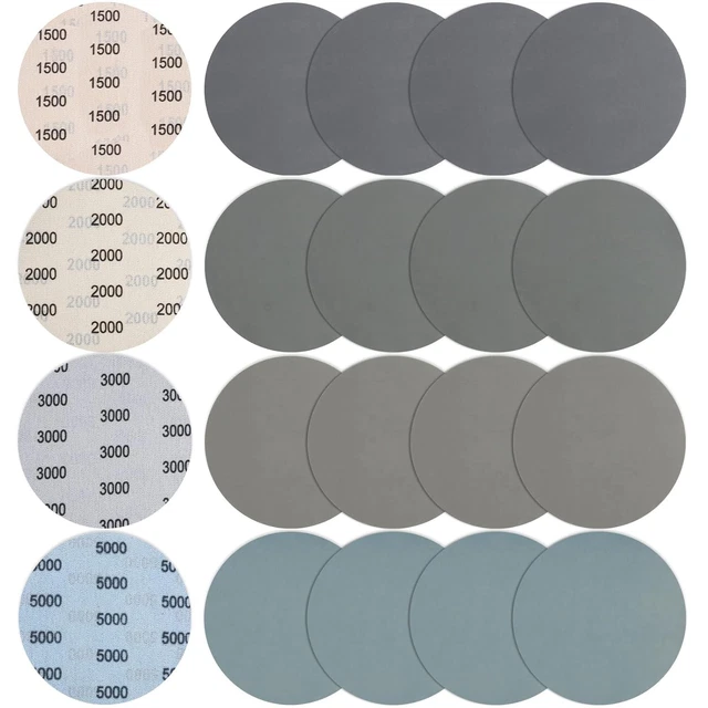 50 Disques Papier De Verre 75 Mm - Grains 600 à 5000 - Pour Ponceuse Orbitale - Métal/bois