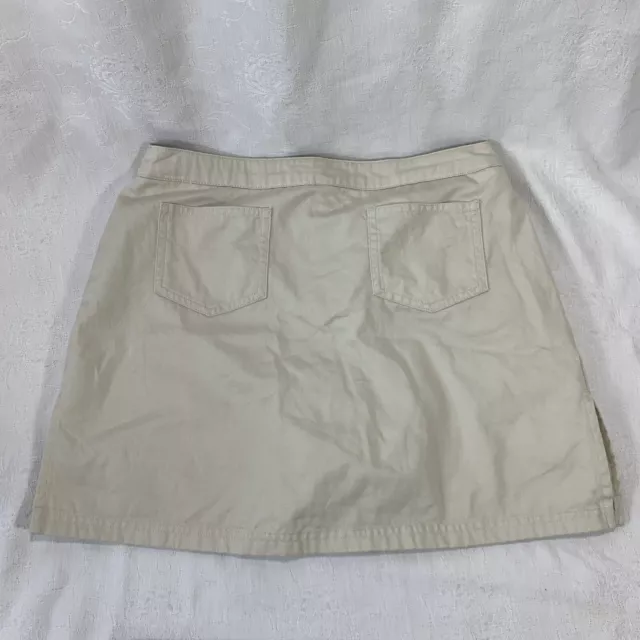 Old Navy Girls Size 16 Kahki Tan Twill Flat Front Skort Skirt with Under Shorts