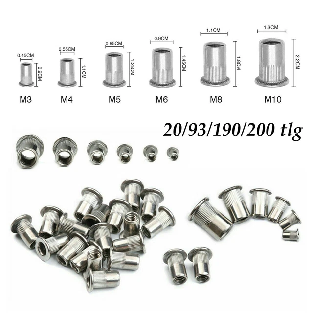 Veda 50 Stück Nieten Aluminium M8 Gewinde rivnut für Einlage 8 mm Veda 50 Stück Nieten Aluminium M8 Gewinde rivnut für Einlage 8 mm