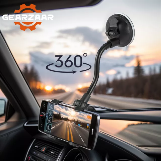 Universal 360° Rotating In Car Mobile Phone Holder Dashboard Windscreen Mount UK