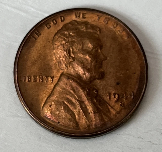 BU 1944-S Lincoln Wheat Cent San Francisco Mint World War II Coin Shown ShipsA36