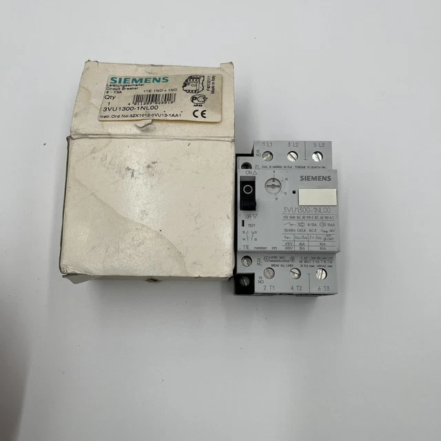 Siemens Interruttore automatico 3VU1300-1NL00 8-13A Nuovo in scatola