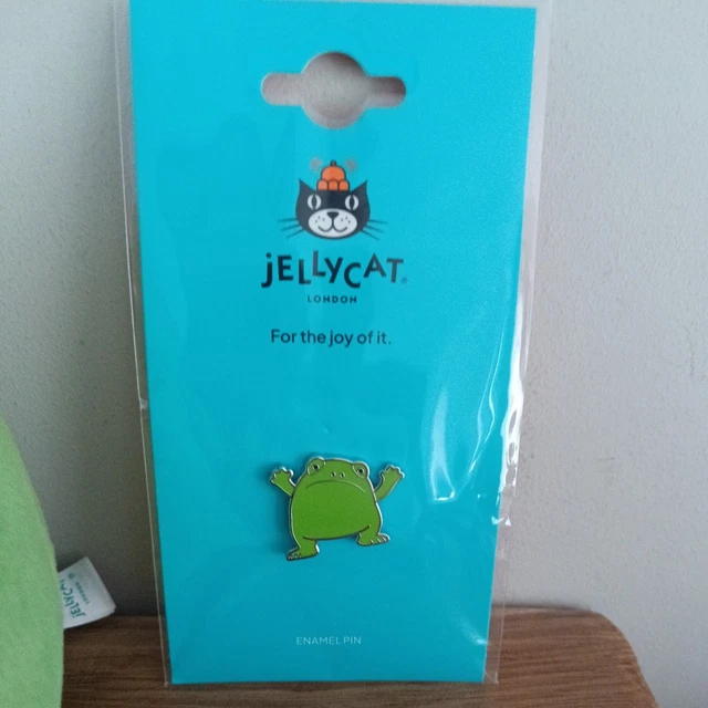 JELLYCAT GRUMPY RICKY Rain Frog & Sealed Pin Badge - Excellent ...