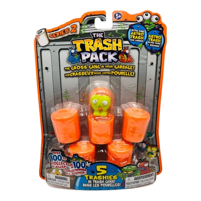 The Trash Pack Series 2 Gross Gang Garbage 5 Trashies In Trash Cans NEW Sealed 1