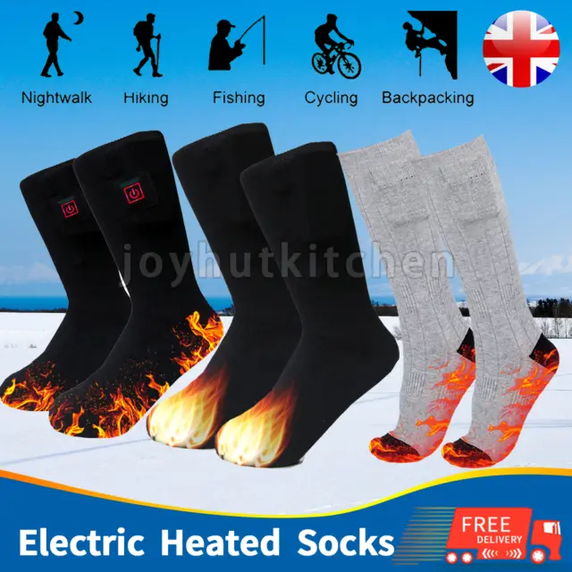 Electric Heated Socks Women Men Feet Super Warm  Winter Rechargeable Battery UK