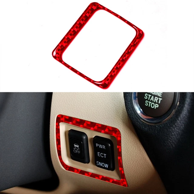Red Carbon Fiber TRC Switch Frame Cover Trim For Lexus IS250 300 350 2006-2012