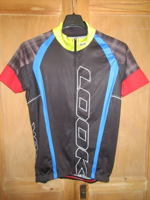 Maillot Cycliste Look Pro Team - Noir Et Blanc - Taille XL - Vintage Vélo Années 90/00
