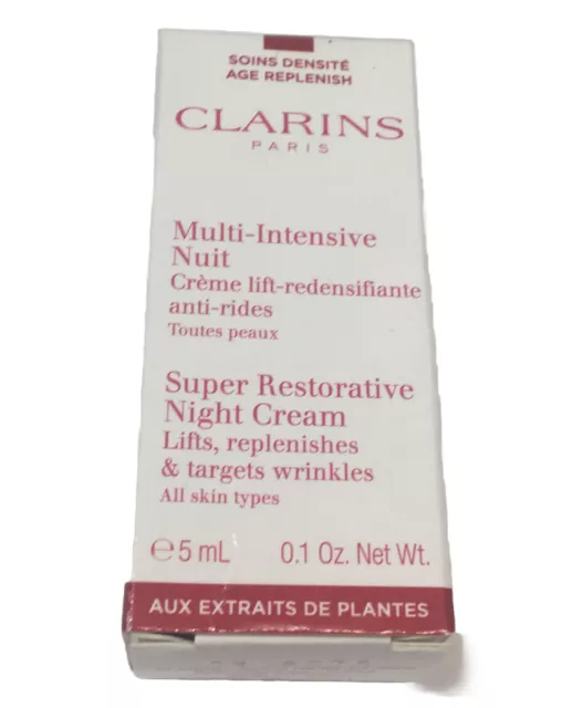 Crema de noche súper restauradora multiintensiva CLARINS 0,1 OZ/5 ml-mini tamaño