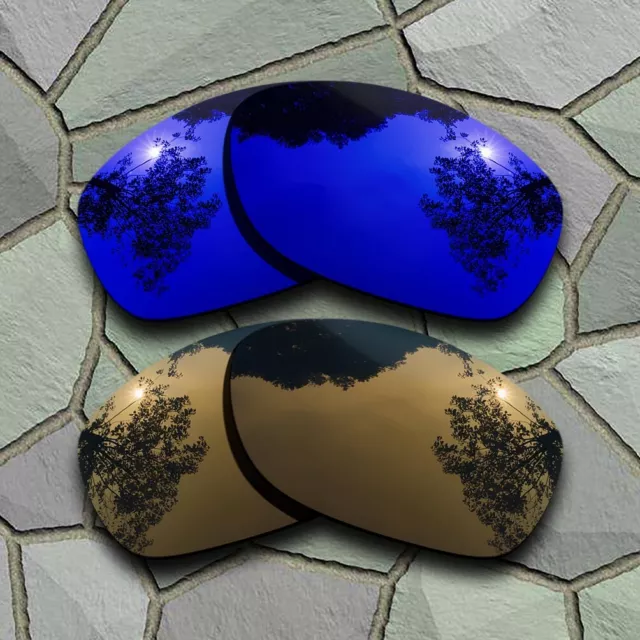 Violet Blue&Bronze Copper Polarized Lenses Replacement For-Oakley Pit Bull