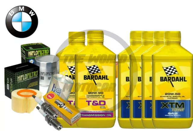 Kit Tagliando Bmw R 1100 R Bardahl Xtm T&D Filtro Olio Aria Carburante Candele
