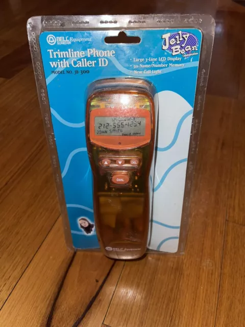 RARE Bell Equipment Sonecor Home Telephone Translucent OrangeJB-300 Jelly Bean