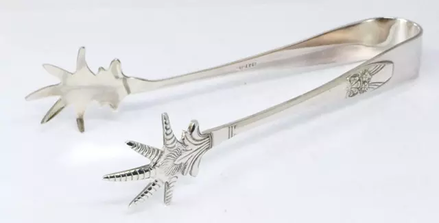 Large Pair Claw Feet Sugar Tongs Silver Plated EPNS Vintage 16cm