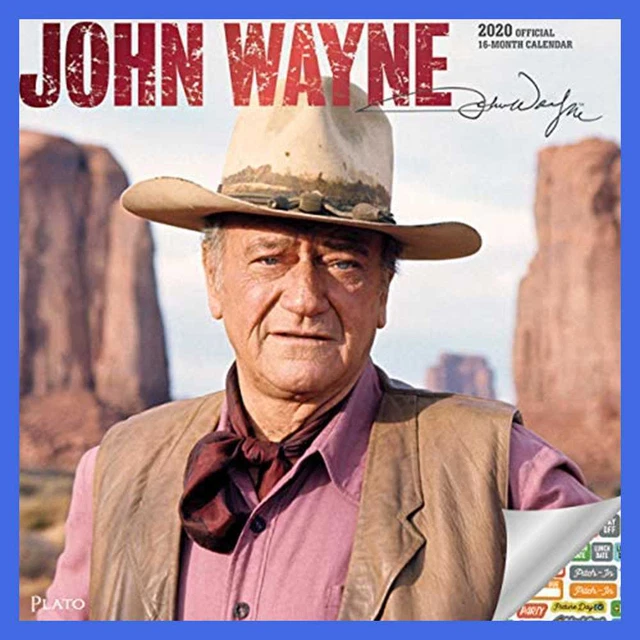 JOHN WAYNE CALENDAR 2020 Set Deluxe Wall W Over 100 Stickers Gifts