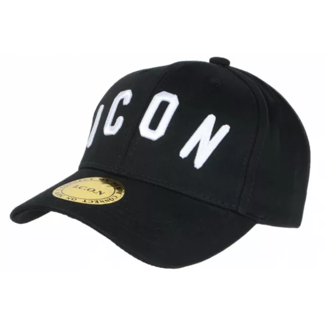 Casquette ICON Noire et Blanche Streetwear Look Baseball Fyck-Taille unique