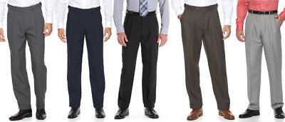 NWT Men's Croft & Barrow Classic Fit Easy Care Pleated Dress Pants - U Pick