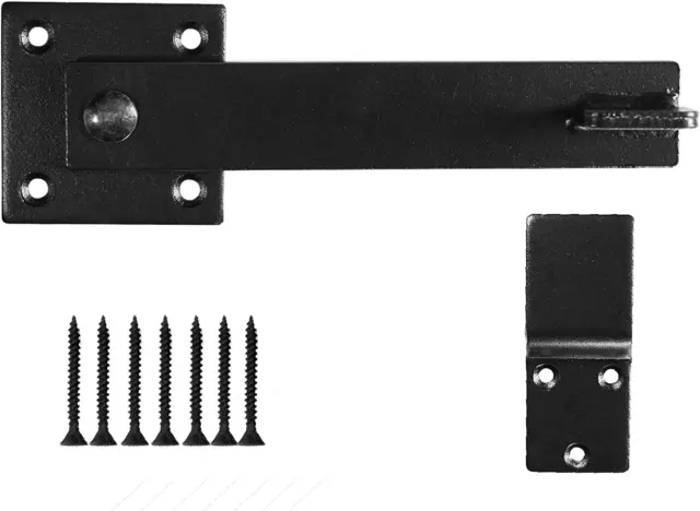 5.5" Fence Gate Latch Barn Door Flip Hardware Farm Lock Heavy Duty Wrought Iron,