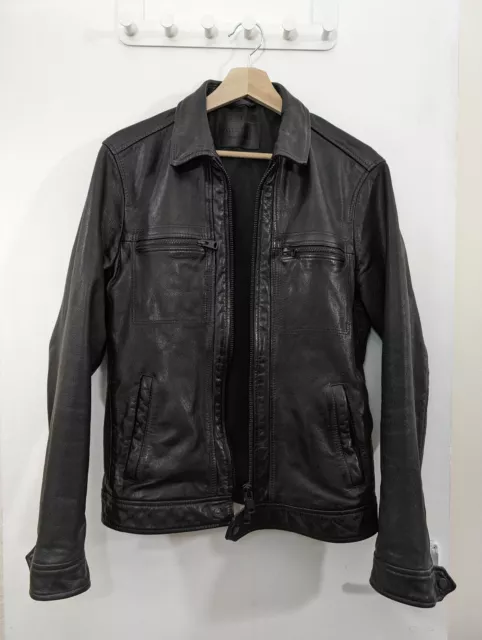 All saints on sale lark leather jacket