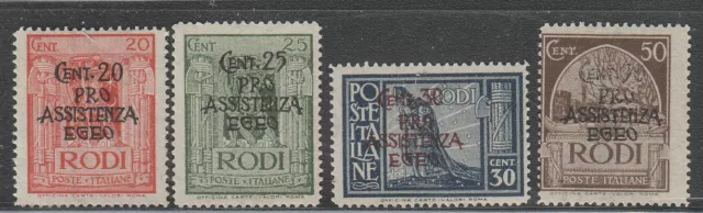 OCCUPAZIONE TEDESCA DELL'EGEO 1943 PRO ASSISTENZA EGEO LOTTO 4v MNH*