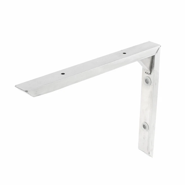 Stainless Steel Corner Brace Joint Right Angle Bracket Silver Tone 25x20cm 2Pcs 2
