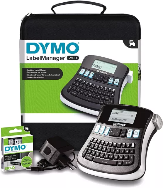 DYMO LabelManager 210D+ Beschriftungsgerät im Koffer | Etikettiergerät mit QWERT
