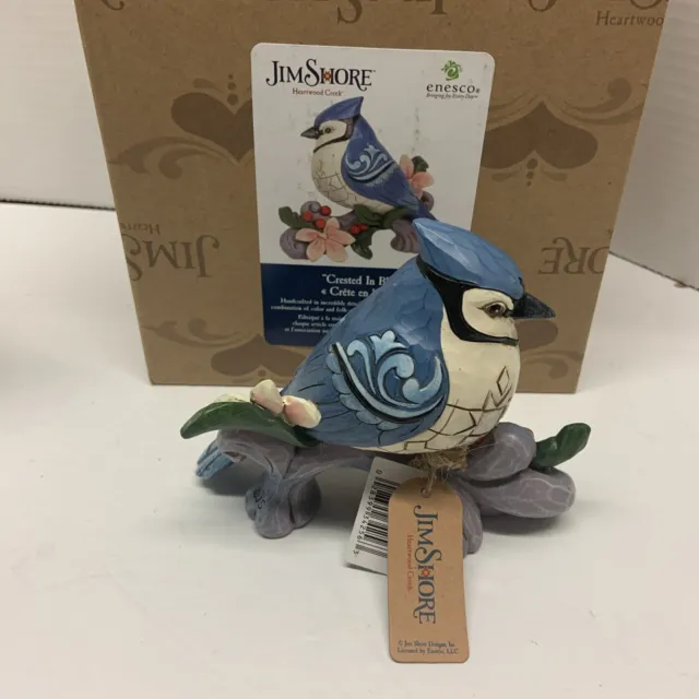 Jim Shore Crested in Blue - Blue Jay Bird Figurine 6012264 New 2023