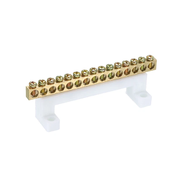 TERMINAL GROUND BAR Electrical Block Barrier Brass Bridge Design 15