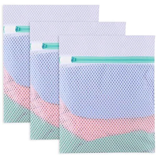 Set Of 3 Mesh Laundry Bags For Blousehosieryunderwearsweatersetc. Premium Laundr