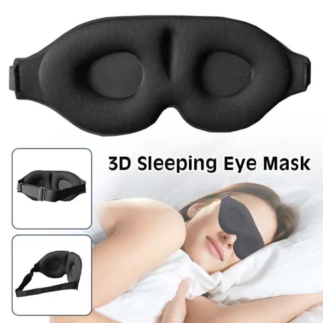 Maschera per occhi per dormire spugna imbottita morbida 3D aiuto viaggio riposo benda paralume