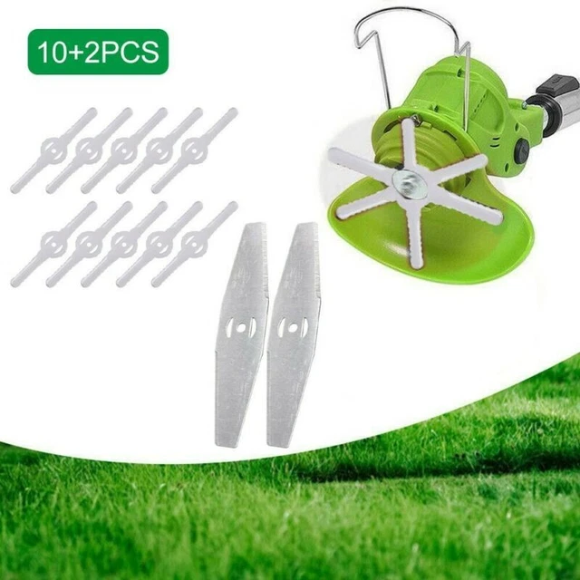 100 Ersatzklingen Aus Kunststoff (grün) Für Akku-Rasentrimmer – 83 Mm, Leicht Zu Wechseln