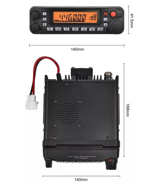 FT-7900R 50W Ricetrasmettitore FM Dual Band Radio Mobile UHF VHF 144MHZ/430MHZ 3