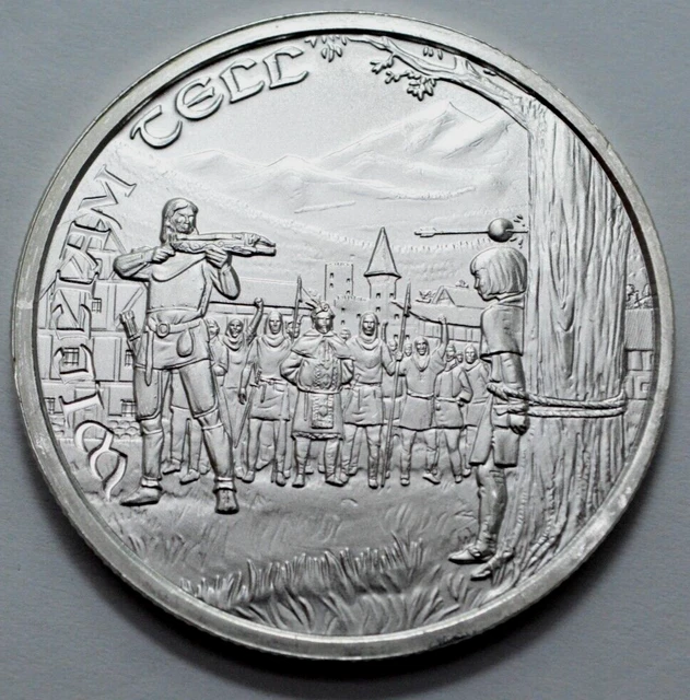1 oz 999 Silver Round Series#4 in Medieval Legends William Tell and Son,