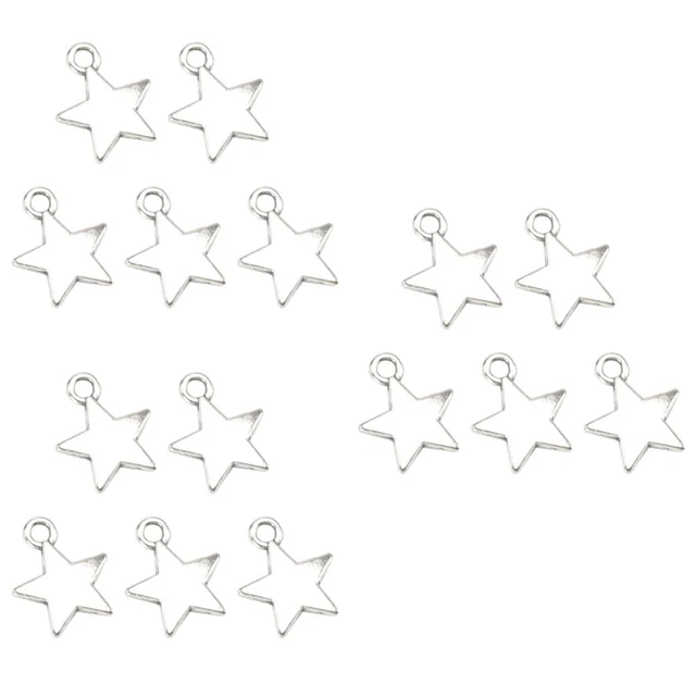 300 Stück Legierung Stern Form Anhänger Charms DIY Schmuckherstellung Zubehör