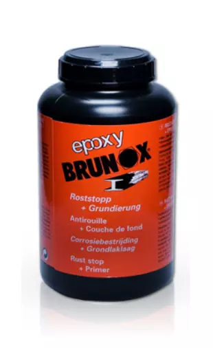 Convertisseur de rouille époxy BRUNOX 1,0 L / fond rouille assainisseur de rouille apprêt arrêt rouille