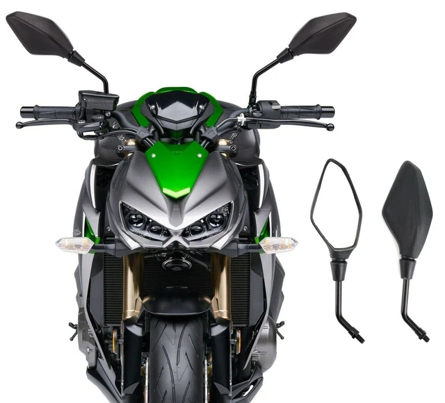 Specchietti Retrovisori Moto Custom Cromati - Coppia, Con Aquila In Rilievo, Regolabili, Compatibili Con Honda, Yamaha, Kawasaki, Suzuki