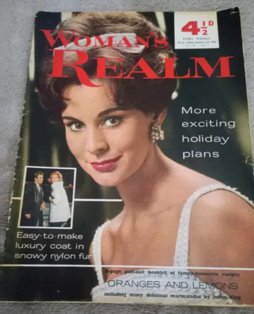 WOMAN'S REALM MAGAZINE x 3 issues 1961 January HOME Housewife  VINTAGE 1960s 2