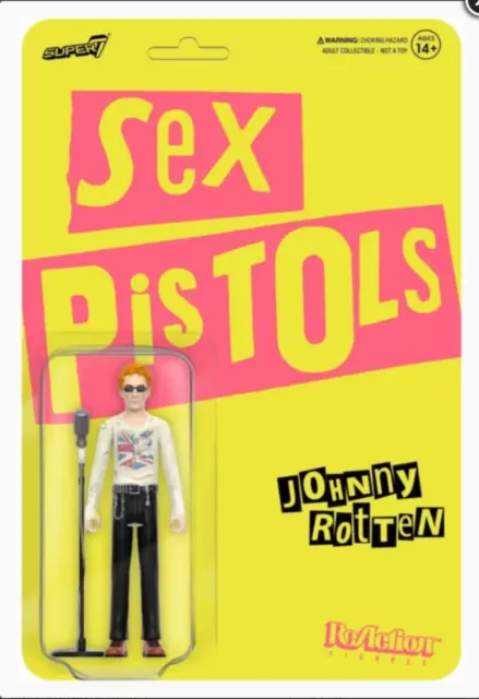 SUPER7 Sex Pistols Johnny Rotten Reaction Action Figure 3.75" *NEW*